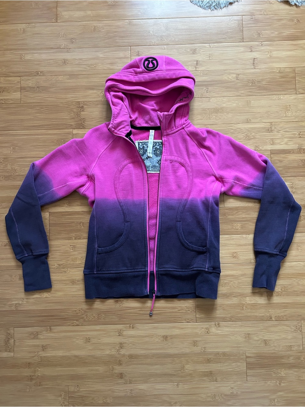 Lululemon Pink & Purple Ombre Full-Zip Scuba Hoodie - Picture 9 of 10